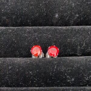 Red Stud Earrings